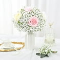 Waipfaru 12 Pcs Artificial Baby Breath Flower Pick, 21inch Real Touch Silk Faux Gypsophila Bouquets for Wedding Arrangement Party Home Decoration(White)