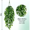 Waipfaru 4 Pcs Fake Hanging Plant,Faux Eucalyptus Leaf Greenery Vine,UV Resistant Plastic Plant,Artificial Hanging Plants,Ivy Room Decor,Outdoor