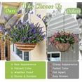 Waipfaru 20 Bundles Artificial Lavender Plants Outdoor, UV Resistant Fake Flowers,Realistic Faux Plastic Lavender Shrubs for Porch Garden Window Box Home Decor (Purple)