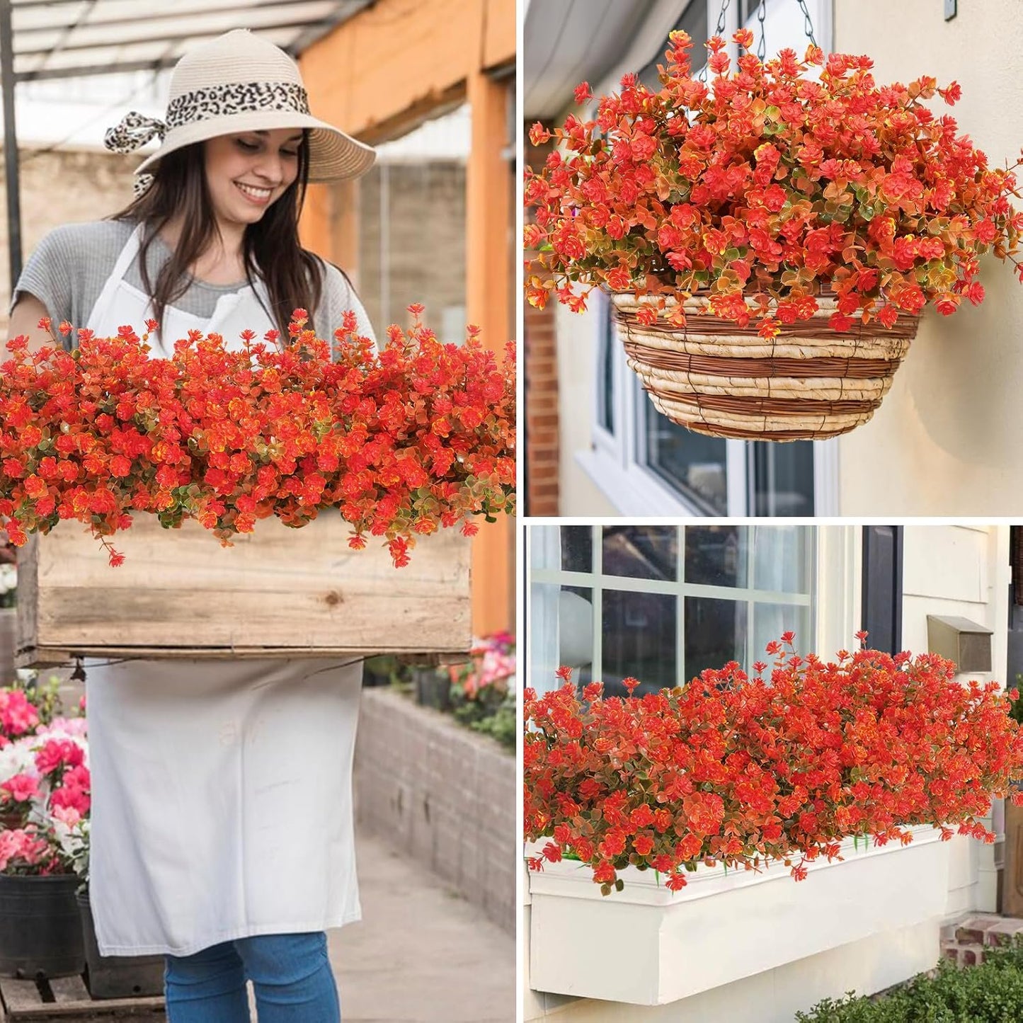 Waipfaru 12 Bundles Artificial Fall Flowers ,Fake Mums,UV Resistant Fake Greenery,No Fade Faux Flowers for Outside Porch Home Decoration