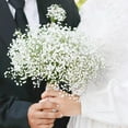 Waipfaru 12 Pcs Artificial Baby Breath Flower Pick, 21inch Real Touch Silk Faux Gypsophila Bouquets for Wedding Arrangement Party Home Decoration(White)