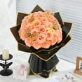 Waipfaru Glitter Roses Bouquet,24pcs Glitter Artificial Flowers,DIY Glitter Everlasting Rose Bouquet with Stem for Valentine's Day,Engagement,Anniversary,Wedding