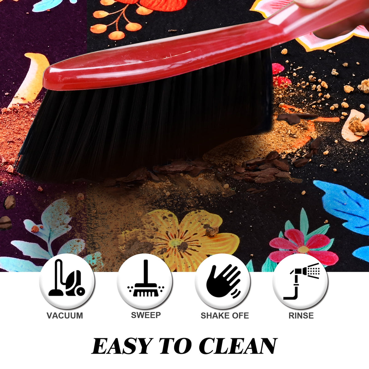 Waipfaru Spring Doormats Floral Front Doormat Non Slip Summer Welcome Mat for Outdoor Entrance, 18" x 30"