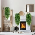 Waipfaru 4 Pcs Fake Hanging Plant,Faux Eucalyptus Leaf Greenery Vine,UV Resistant Plastic Plant,Artificial Hanging Plants,Ivy Room Decor,Outdoor