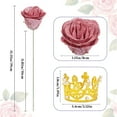 Waipfaru Glitter Roses Bouquet,24pcs Glitter Artificial Flowers,DIY Glitter Everlasting Rose Bouquet with Stem for Valentine's Day Gift,Engagement,Anniversary,Wedding