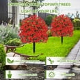Waipfaru Outdoor Artificial Flower Decorations,22inch Fake Daisies Shrub with Eucalyptus Leaves,UV Resistant Artificial Plant for Indoor Outdoor Front Porch Gardens
