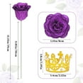 Waipfaru Glitter Roses Bouquet Purple,24pcs Glitter Artificial Flowers,DIY Glitter Everlasting Rose Bouquet with Stem for Valentine's Day Gifts,Engagement,Anniversary,Wedding