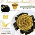 Waipfaru Glitter Roses Bouquet,24pcs Glitter Artificial Flowers,DIY Glitter Everlasting Rose Bouquet with Stem for Valentine's Day Gift,Engagement,Anniversary,Wedding