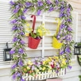 Waipfaru Spring Garland with Flowers, 6ft Artificial Lavender Vines for Mantle, Purple Wildflower Garland for Wedding Party Table Centerpiece Decor