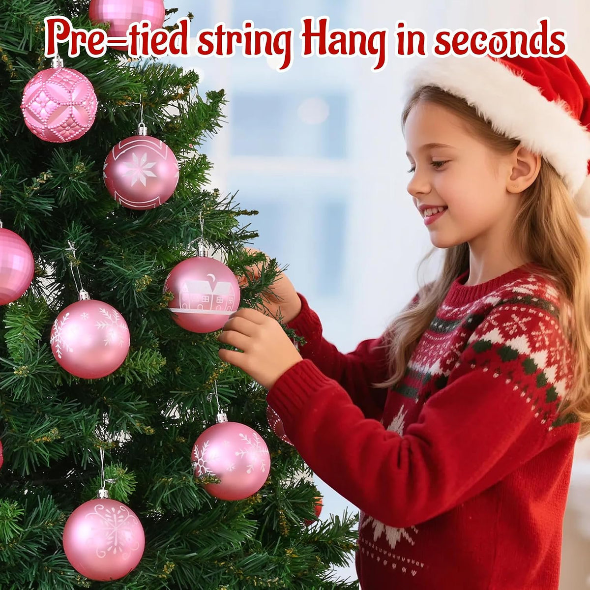 Waipfaru 16Pcs Christmas Ball Ornaments,3.15" Shatterproof Hanging Xmas Ornaments Set for Christmas Holiday Party Decoration