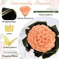Waipfaru Glitter Roses Bouquet,24pcs Glitter Artificial Flowers,DIY Glitter Everlasting Rose Bouquet with Stem for Valentine's Day,Engagement,Anniversary,Wedding